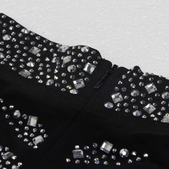 Mesh Rhinestones Romper - Picture 4 of 5